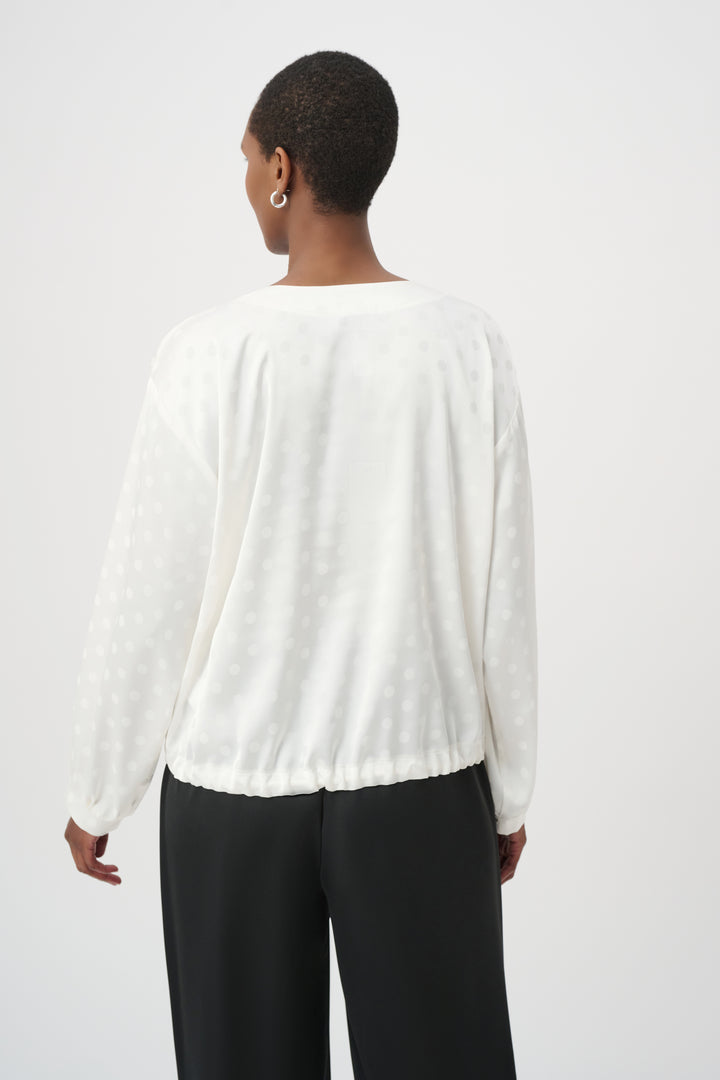 Drawstring Hem Cocoon Top 264101