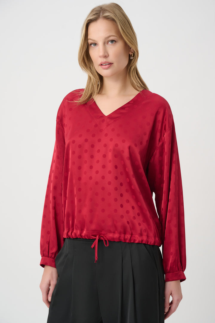 Drawstring Hem Cocoon Top 264101