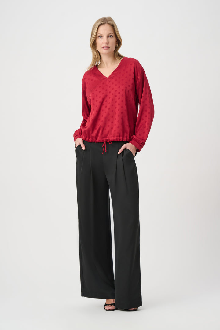 Drawstring Hem Cocoon Top 264101