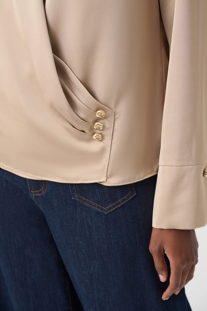 Recycled Satin Wrap Top 264102