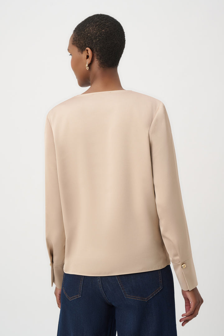 Recycled Satin Wrap Top 264102