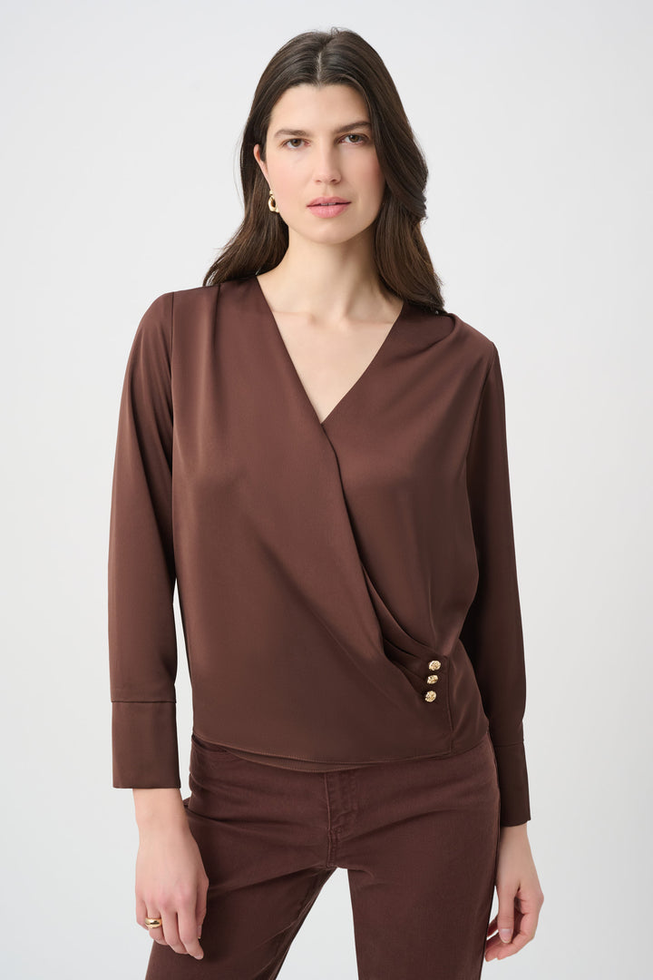 Recycled Satin Wrap Top 264102
