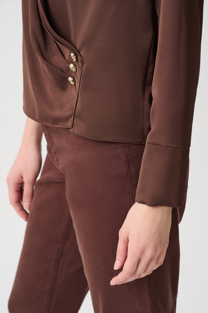 Recycled Satin Wrap Top 264102