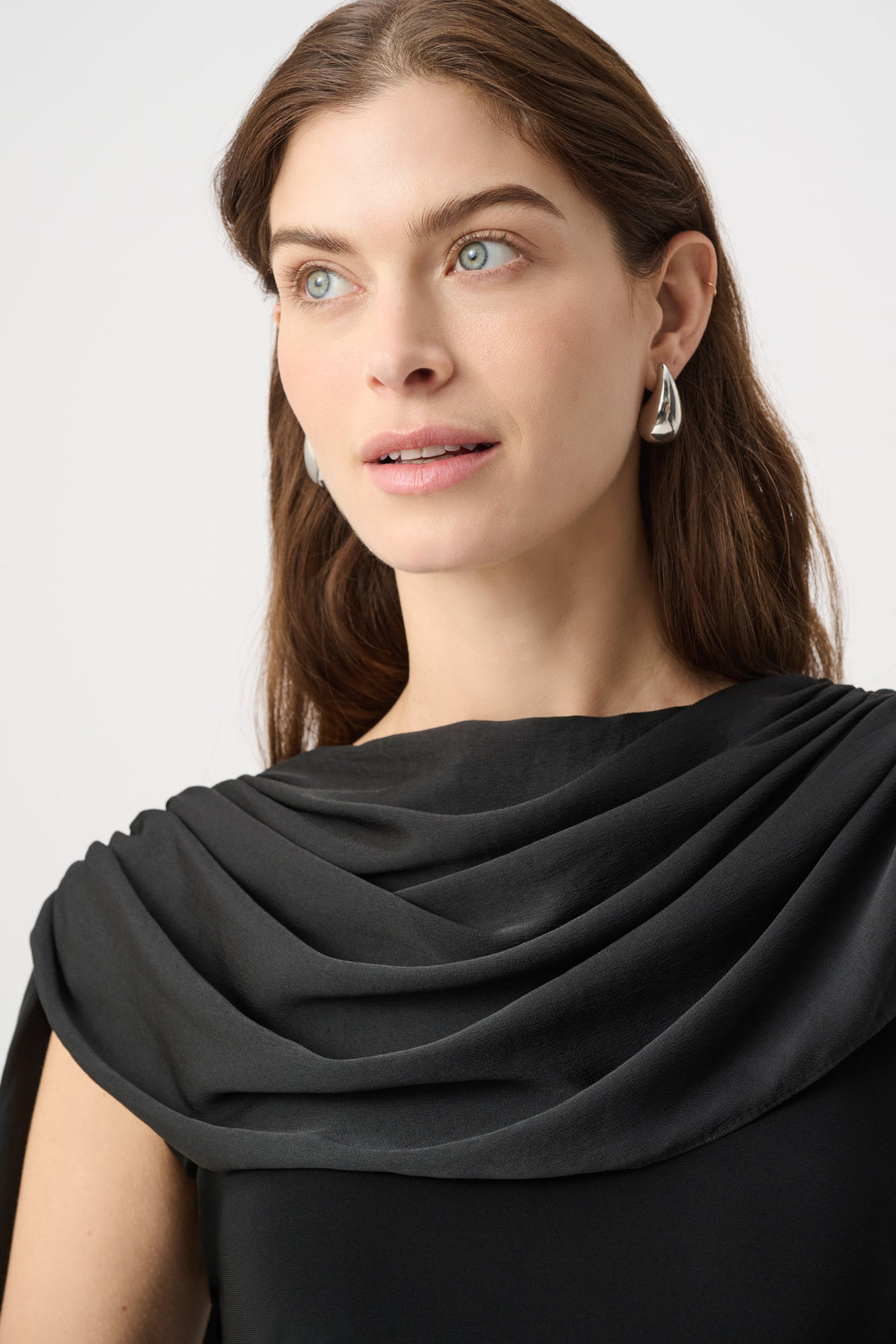 Scarf Collar Fitted Top 264113