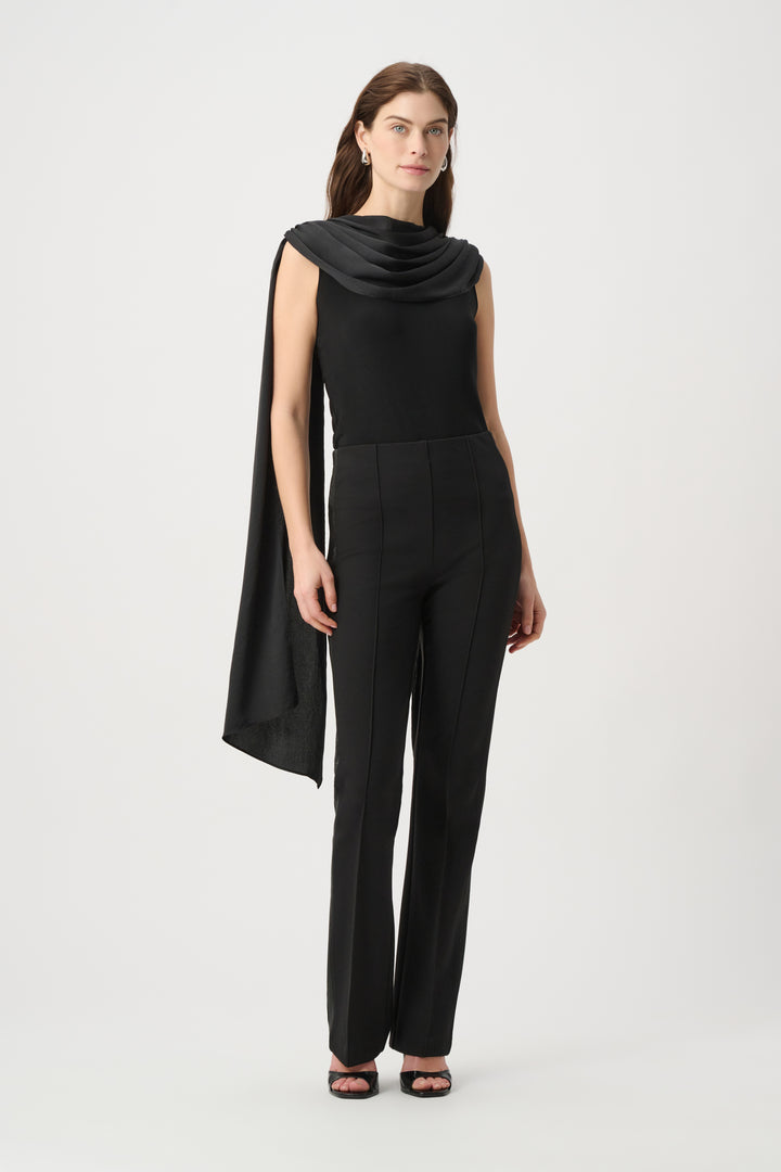 Scarf Collar Fitted Top 264113