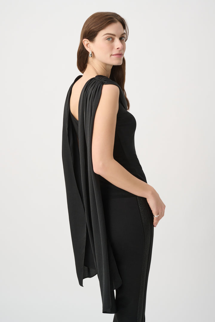 Scarf Collar Fitted Top 264113