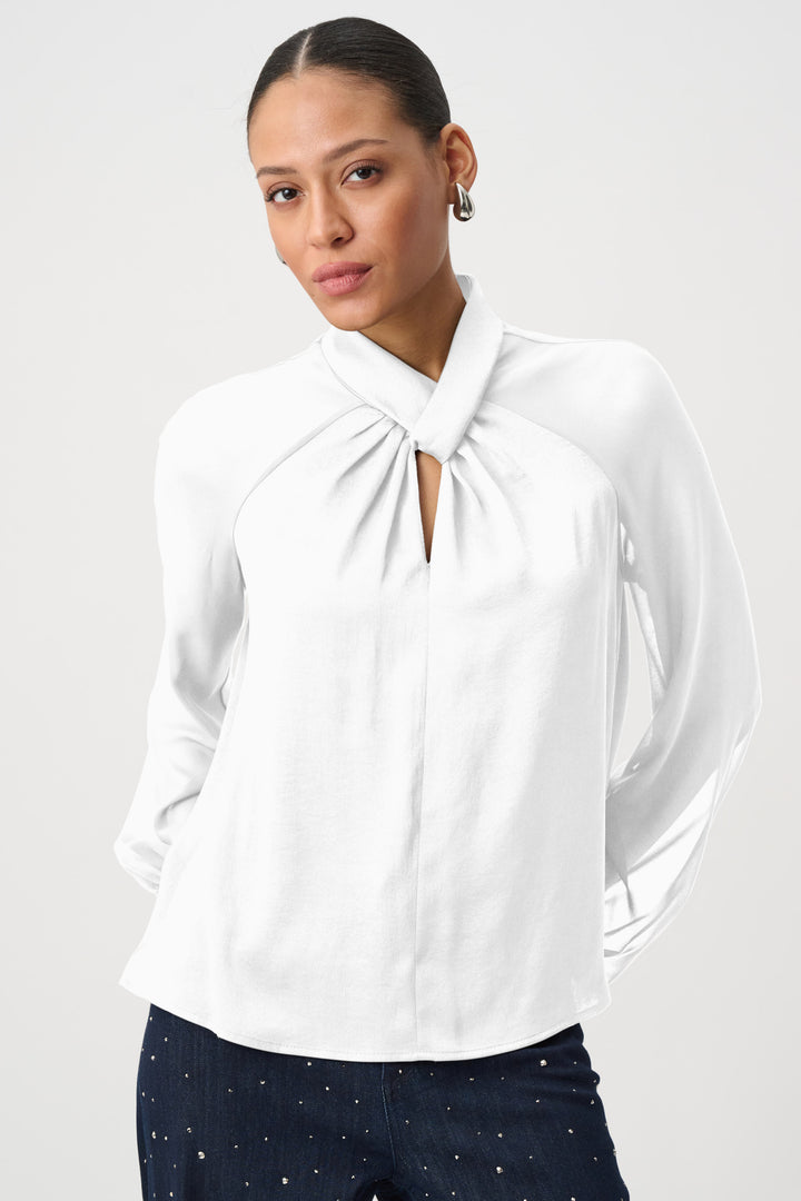 Satin Top With Chiffon Sleeves 264119