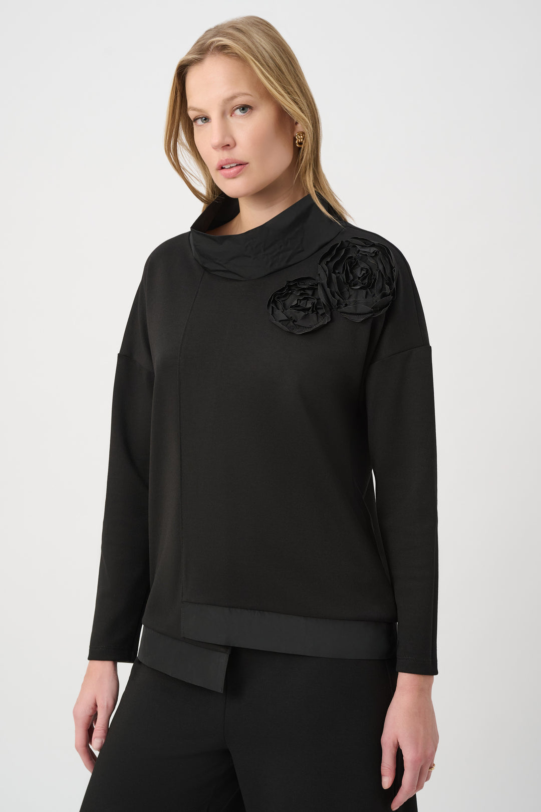 Asymmetrical Floral Embroidered Tunic 264120
