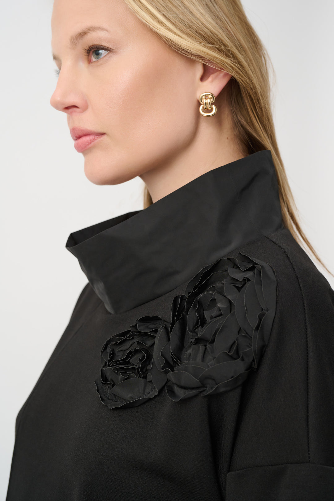 Asymmetrical Floral Embroidered Tunic 264120