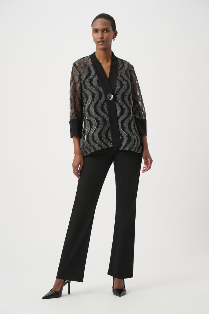 Sequin Embroidered Swing Jacket 264138