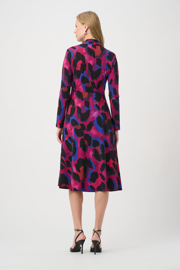 Animal Print Flowy Wrap Dress 264140