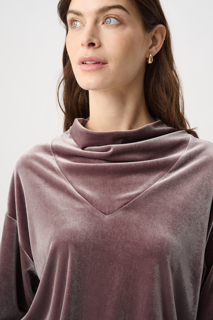 Velvet Cowl Collar Top 264148