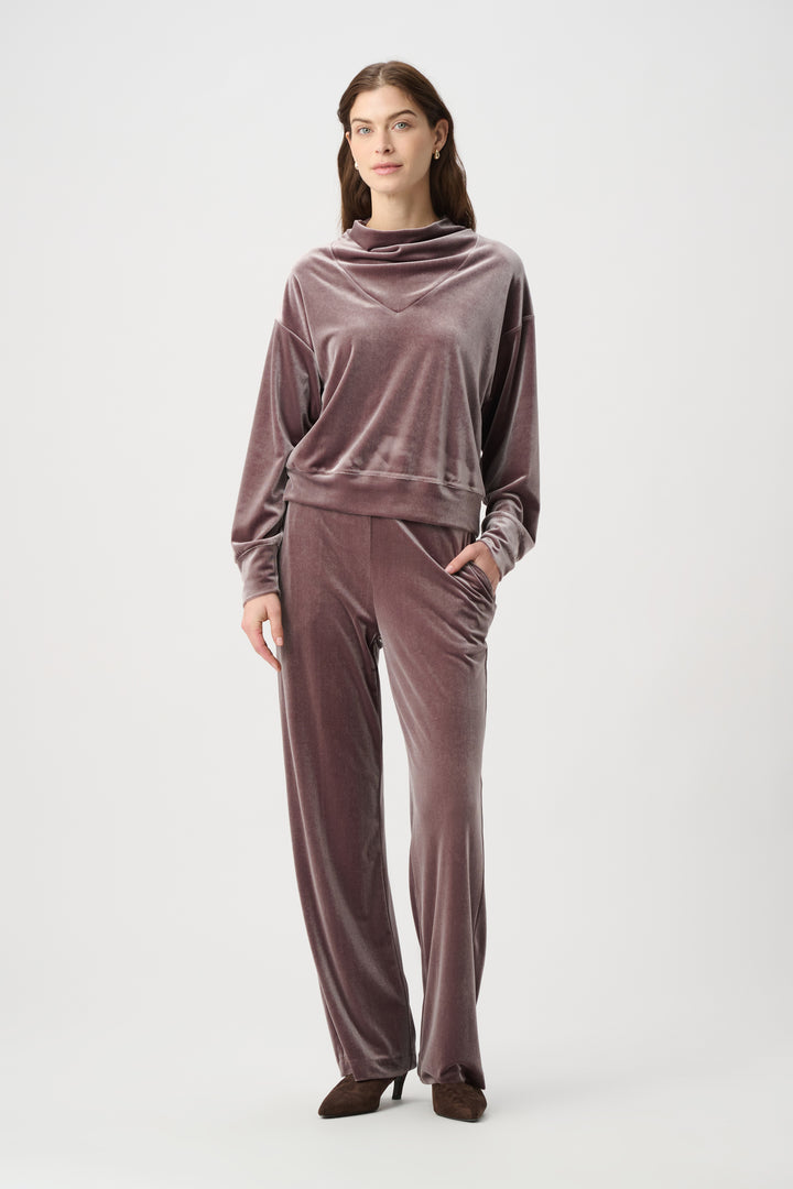 Velvet Cowl Collar Top 264148
