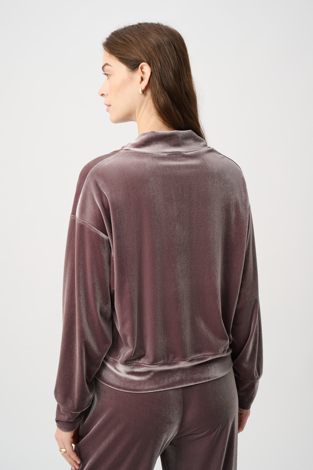 Velvet Cowl Collar Top 264148