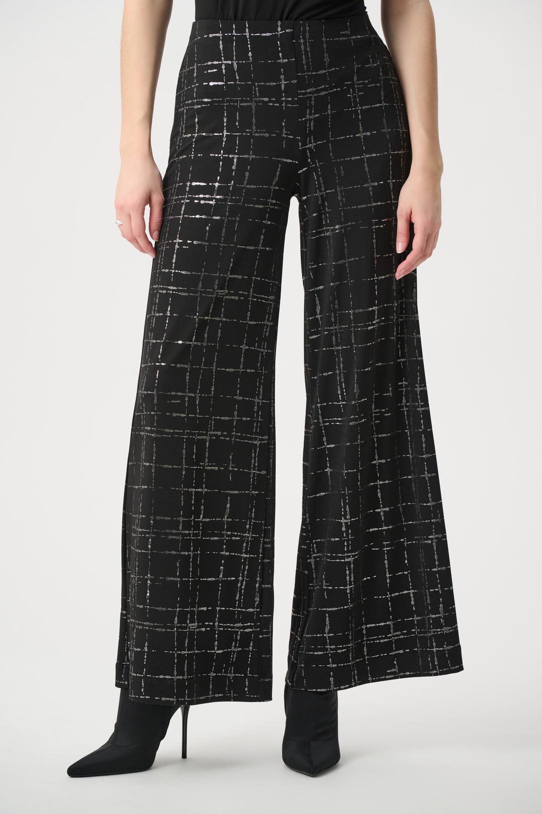 Plaid Wide-Leg Pants 264158