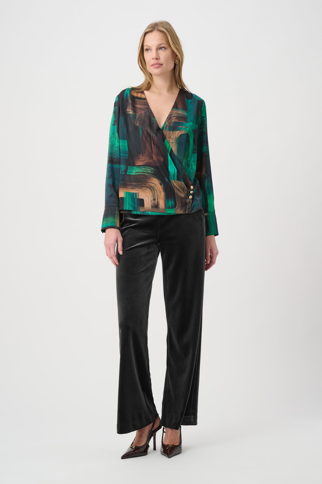 Velvet Wide-Leg Pants 264170