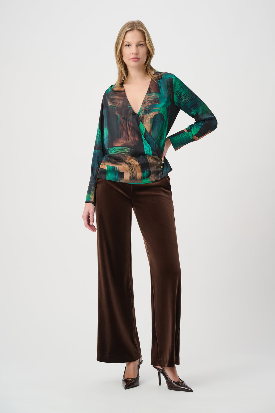 Velvet Wide-Leg Pants 264170