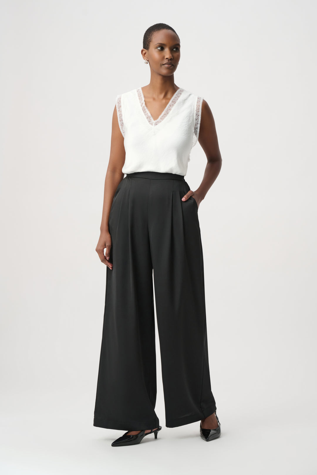Recycled Satin Sleeveless Top 264175