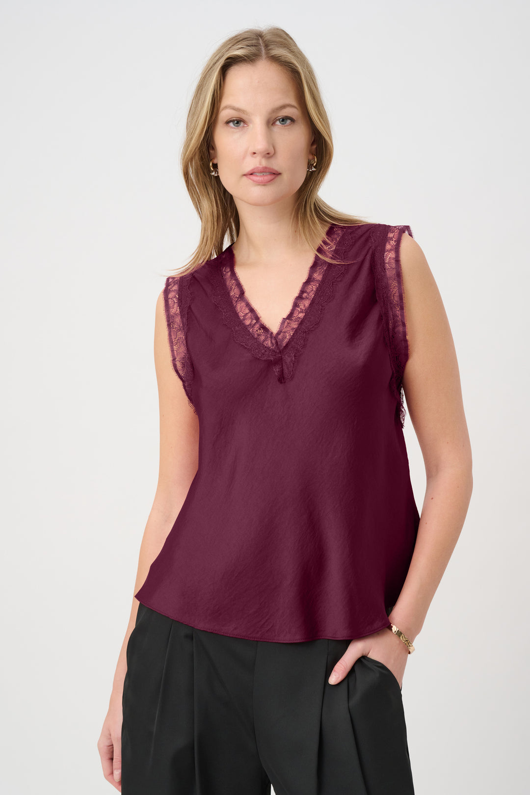 Recycled Satin Sleeveless Top 264175