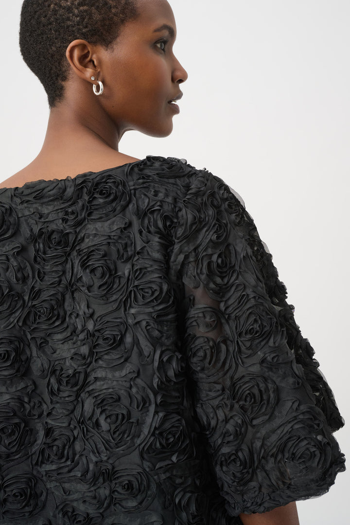 Textured Floral Boxy Top 264179