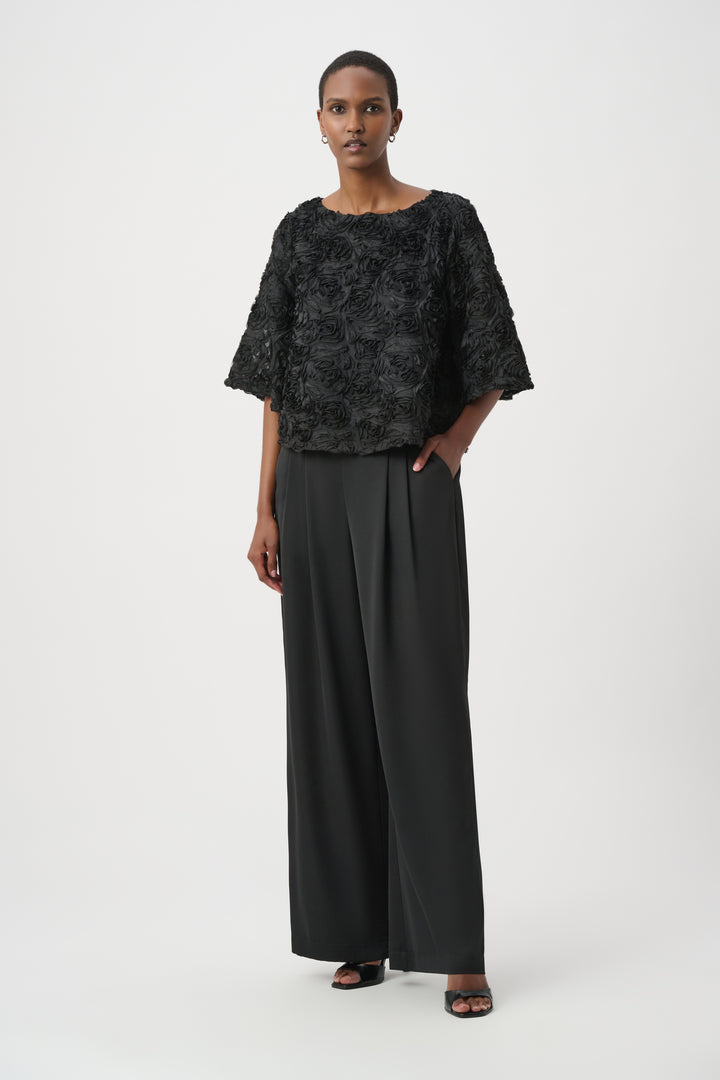 Textured Floral Boxy Top 264179