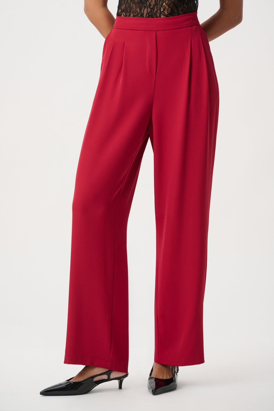 Front-Pleated Wide-Leg Pants 264181