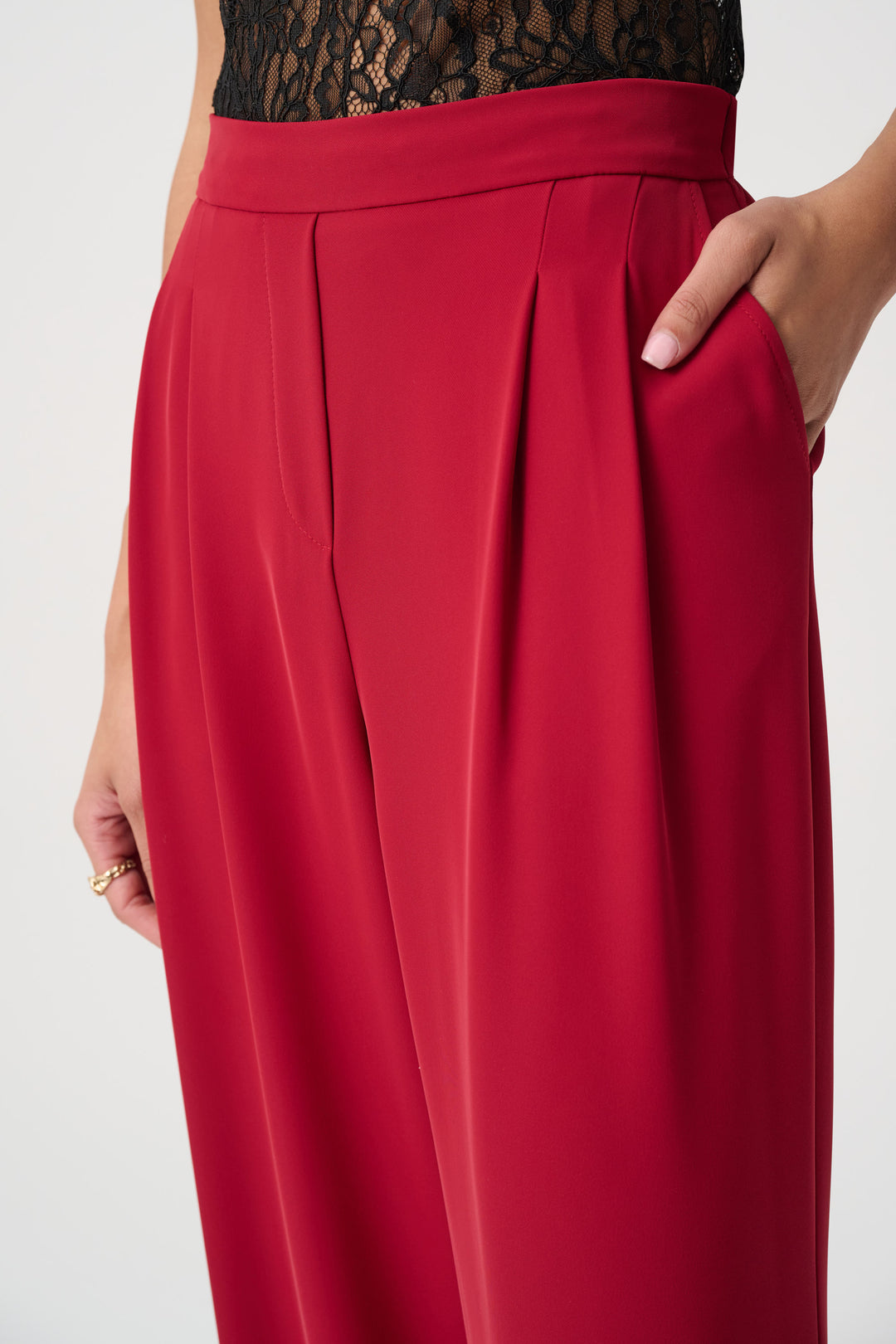 Front-Pleated Wide-Leg Pants 264181
