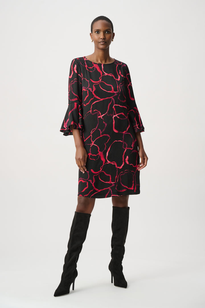 Textured Satin Floral Dress 264183