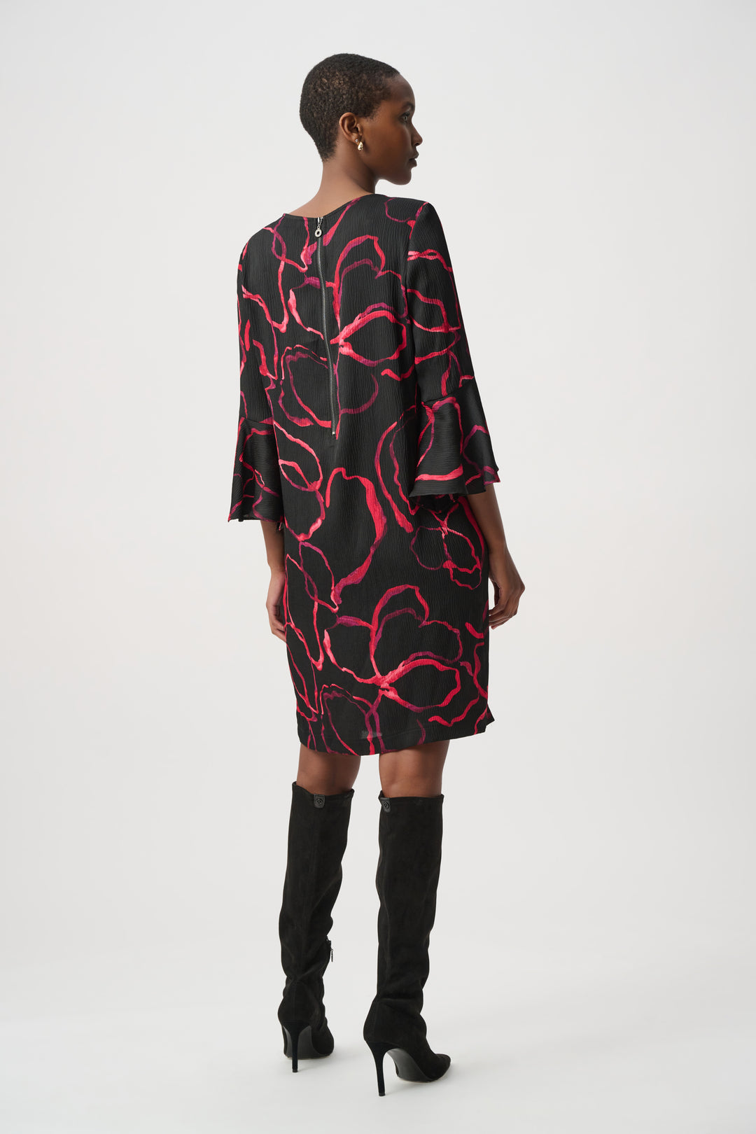 Textured Satin Floral Dress 264183