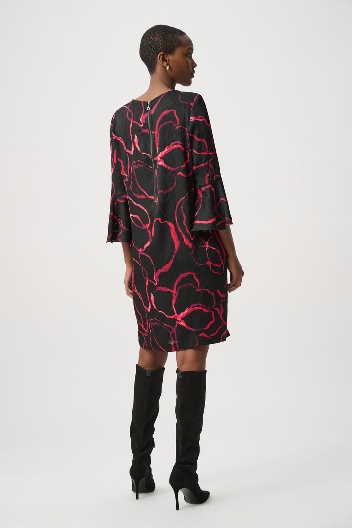 Textured Satin Floral Dress 264183