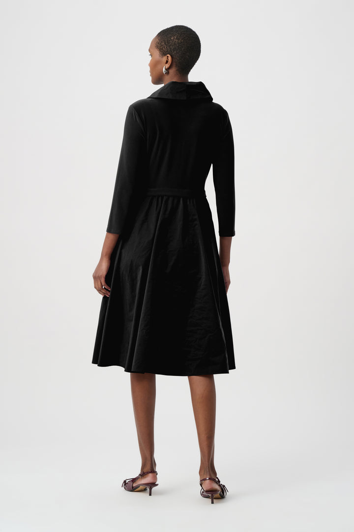 Shawl Collar Fit & Flare Dress 264184