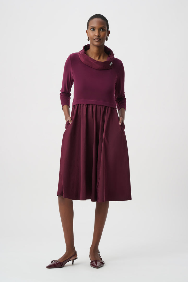 Shawl Collar Fit & Flare Dress 264184