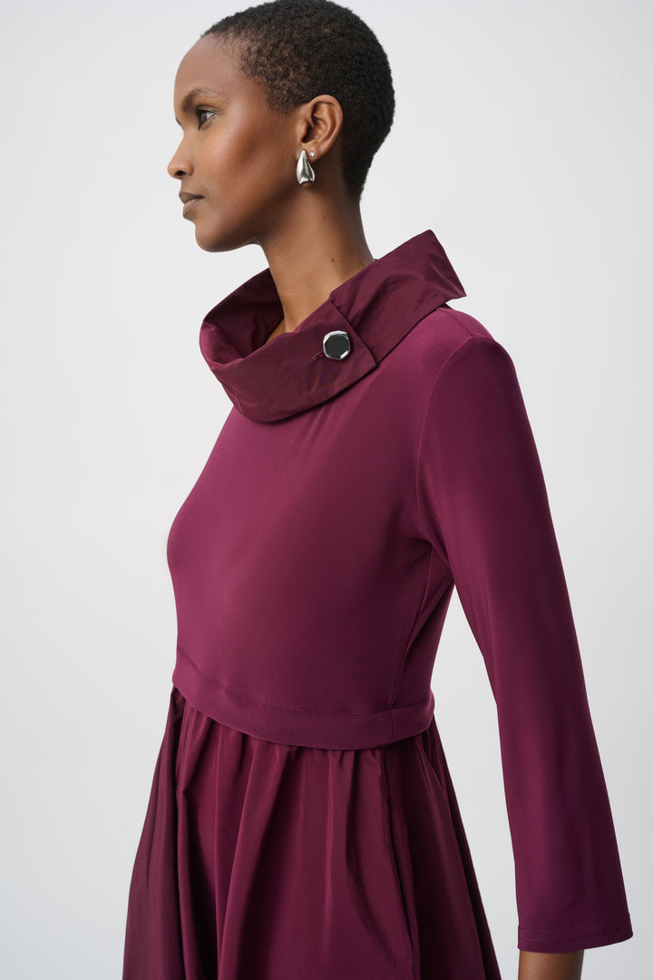 Shawl Collar Fit & Flare Dress 264184