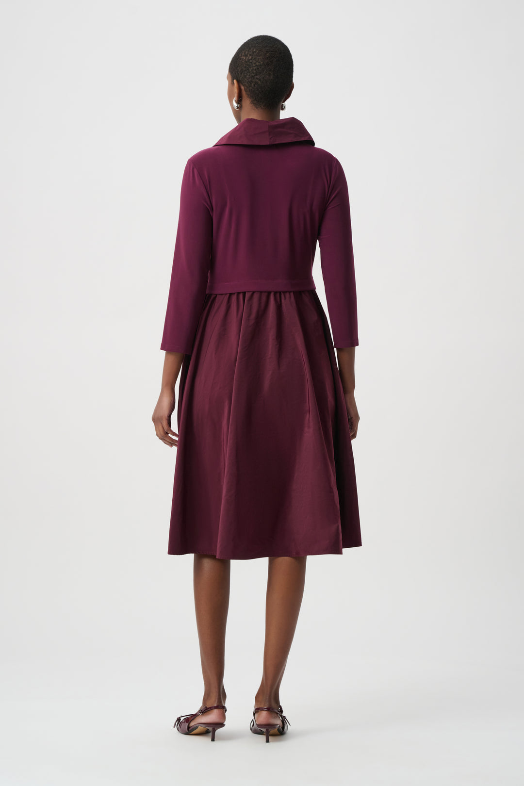 Shawl Collar Fit & Flare Dress 264184