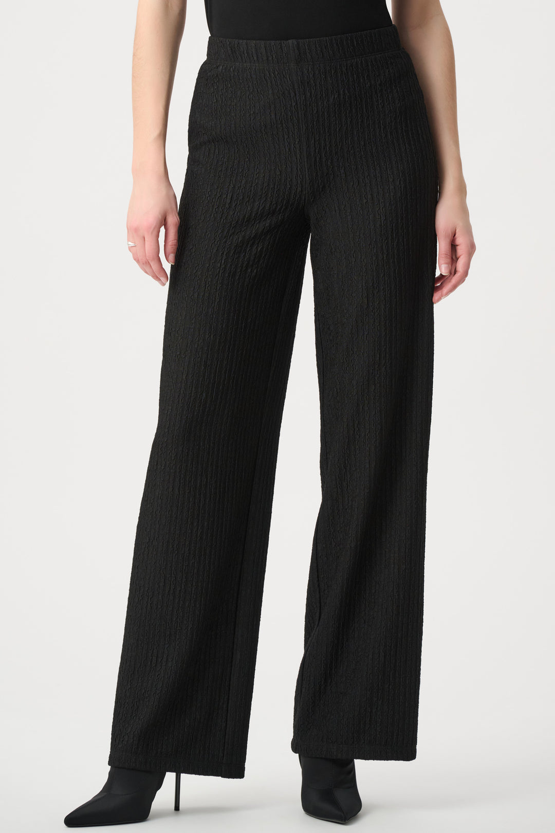 Textured Knit Wide-Leg Pants 264190