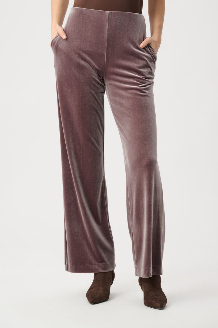 Velvet Wide-Leg Pull-On Pants 264192