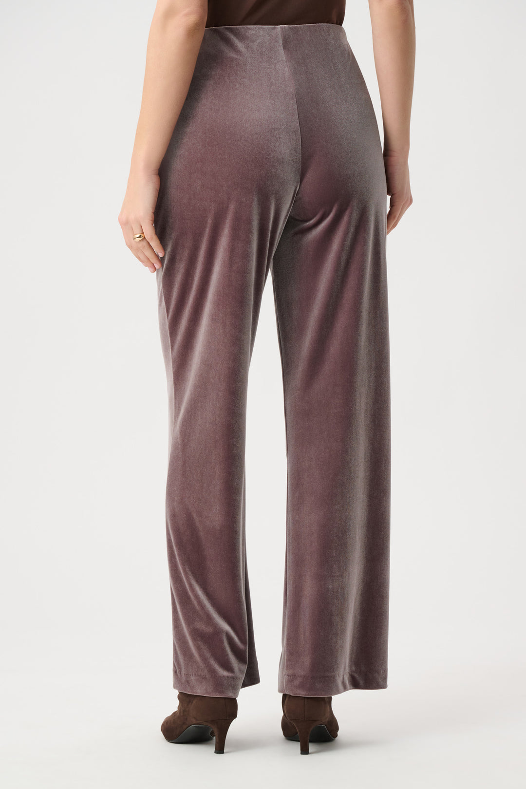 Velvet Wide-Leg Pull-On Pants 264192
