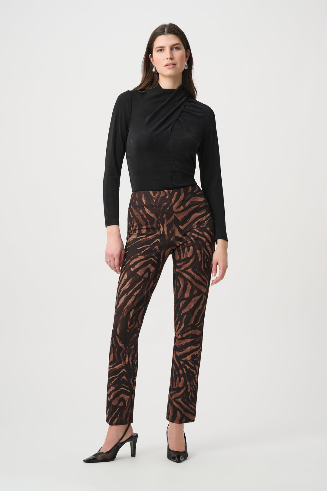 Animal Print Twill Knit Pants 264195