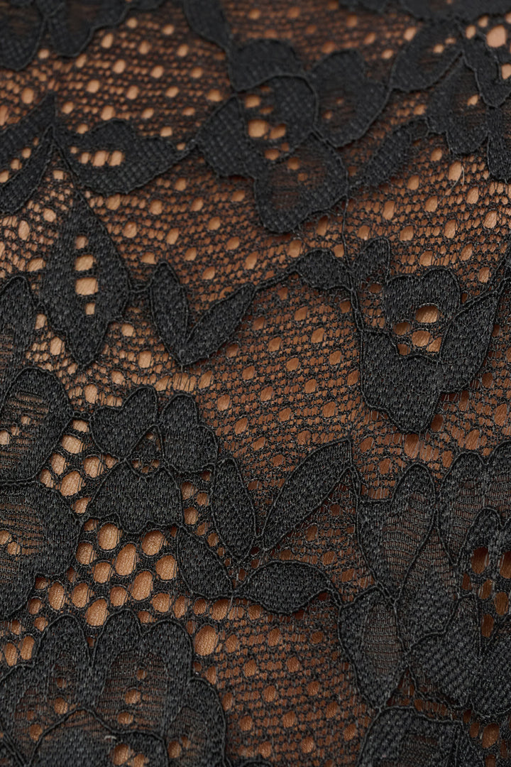 Sheer Lace Sleeve Wide-Leg Jumpsuit 264196