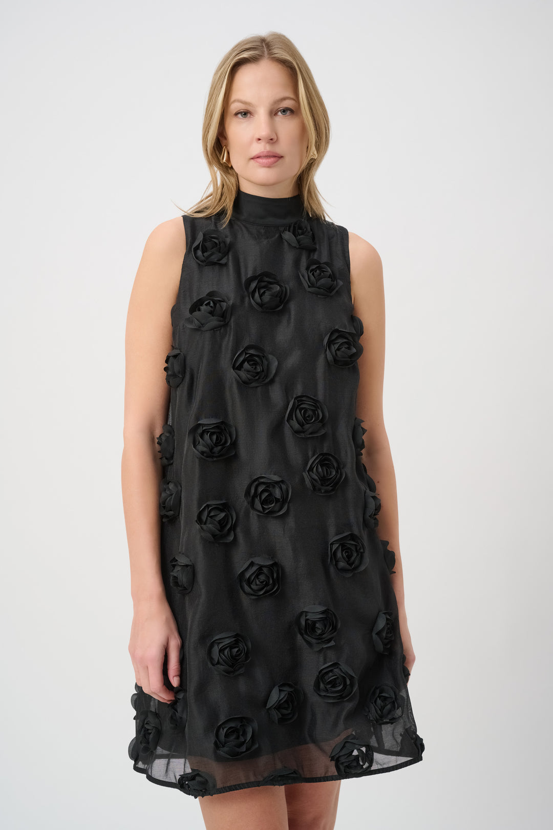 Textured Floral Trapeze Dress 264201