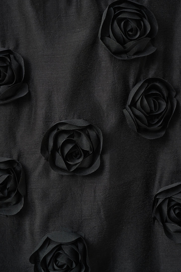 Textured Floral Trapeze Dress 264201
