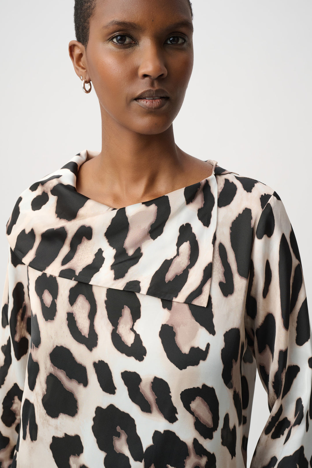 Animal Print Satin Top 264204