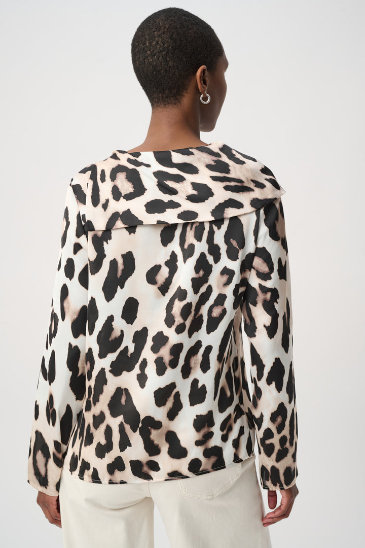 Animal Print Satin Top 264204