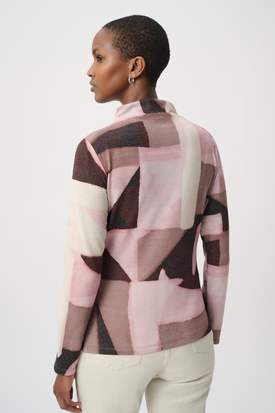 Geometric Print Lurex Sweater 264205