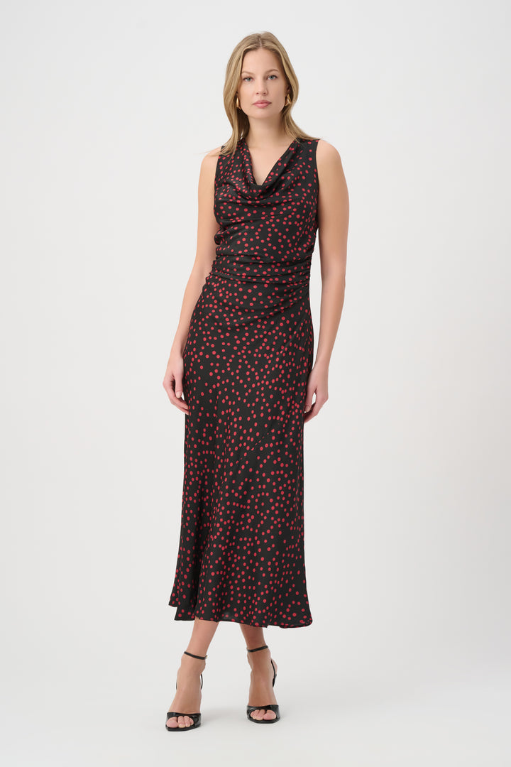 Polka Dot Recycled Satin A-Line Dress 264210