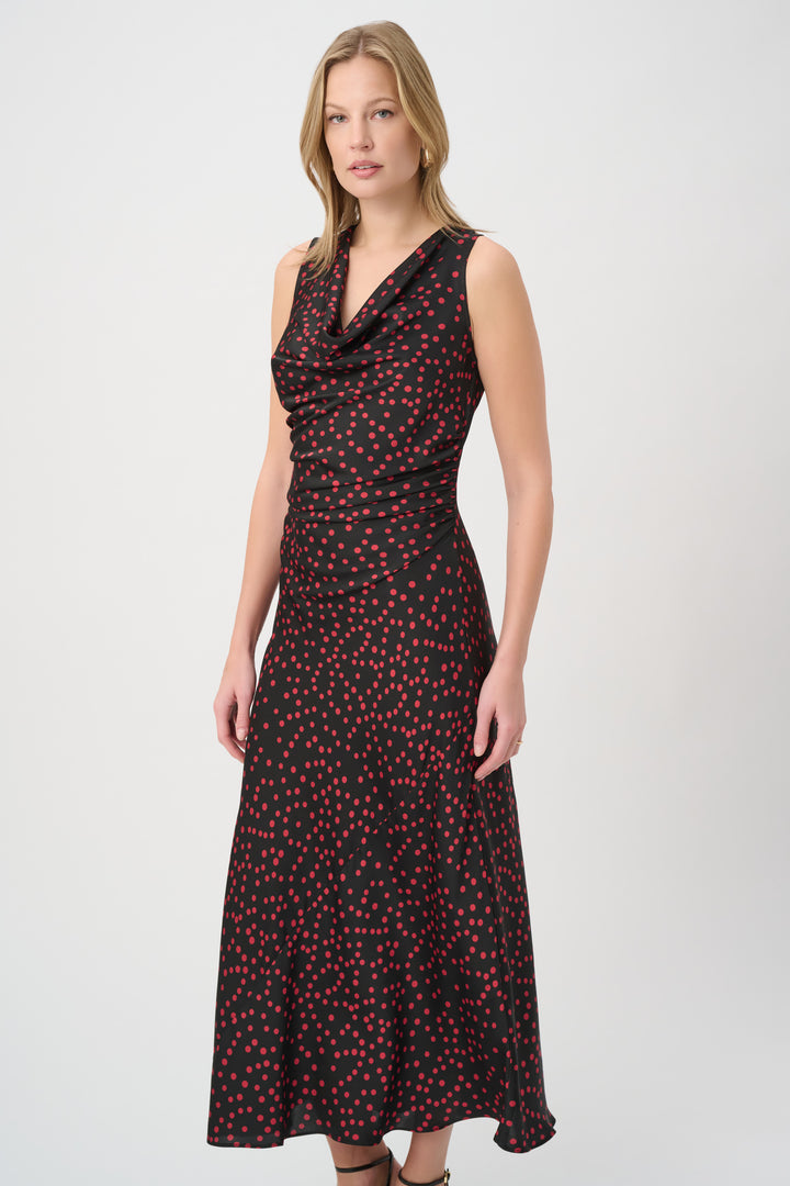 Polka Dot Recycled Satin A-Line Dress 264210