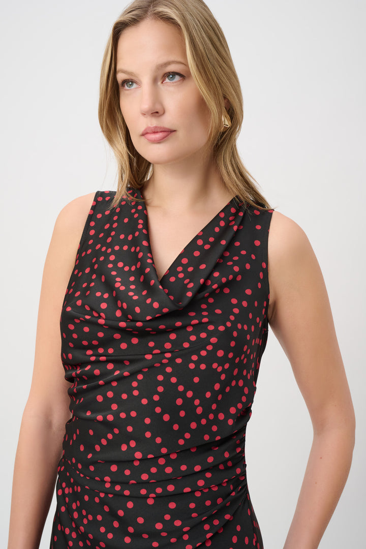 Polka Dot Recycled Satin A-Line Dress 264210
