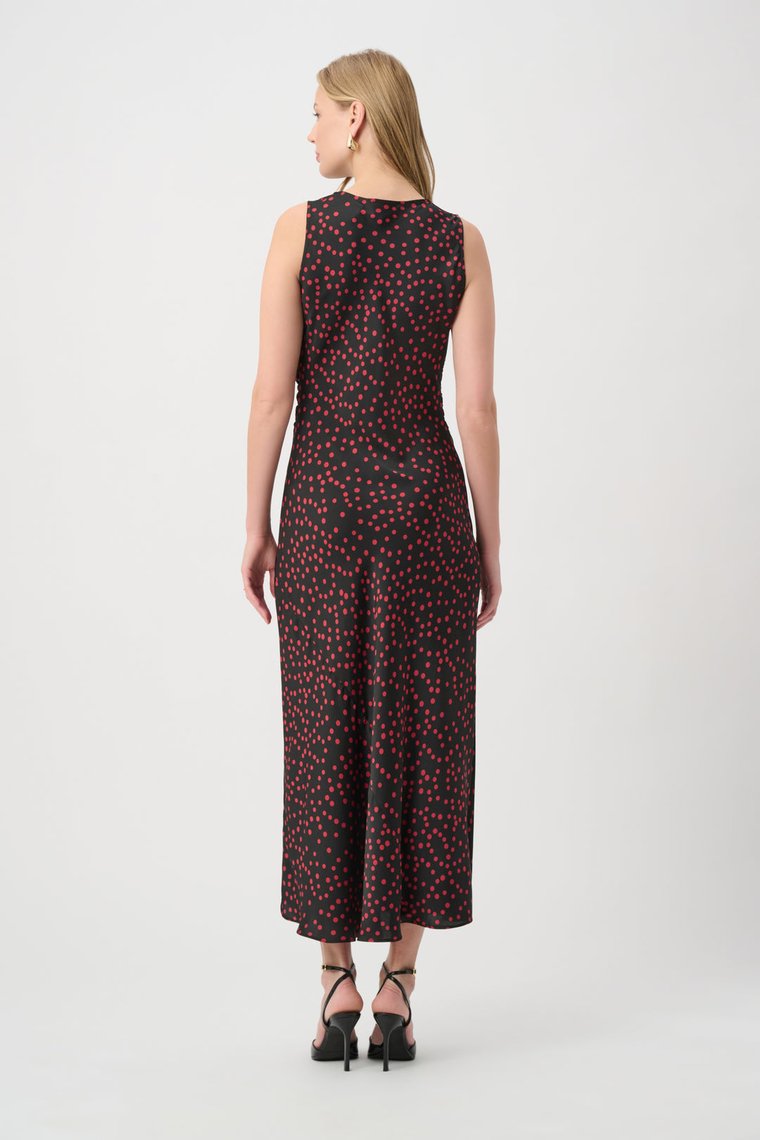 Polka Dot Recycled Satin A-Line Dress 264210