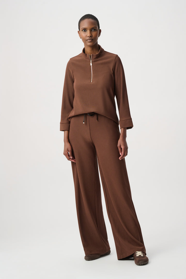 Rib Knit Half Zip Top 264602