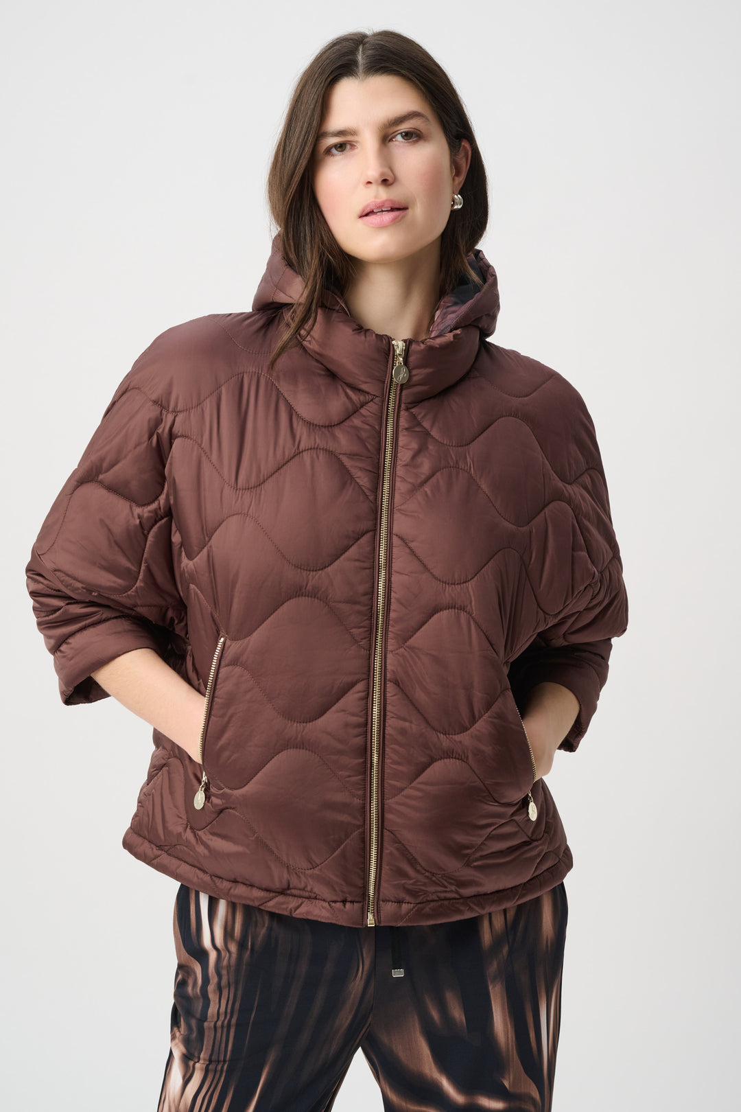 Hooded Quilted Cocoon Jacket 264604